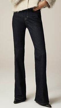 J.Crew 2003 Bootcut Jeans Womens SZ 32 Blue/Rinse Hi-Rise Denim Flare-leg CC506